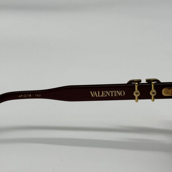 NEW V-GOLDCUT VLS-114B VALENTINO SUNGLASSES BORDEAUX CAT EYE EYEWEAR VALENTINO - Picture 11 of 13